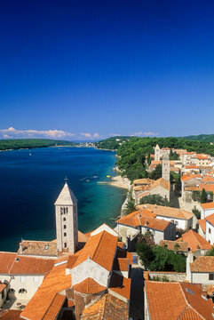 Old town of Rab, Rab island,Kvarner Gulf,Adriatic Sea,Croatia,Europe
