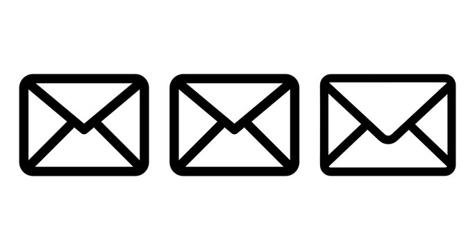Email and mail message icon set png