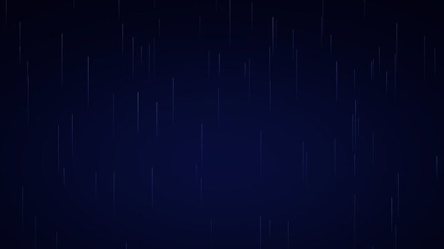 Abstract digital data streams floating up on a dark blue background in a futuristic technology motion loop