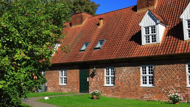 the historic german city of preetz 4k video