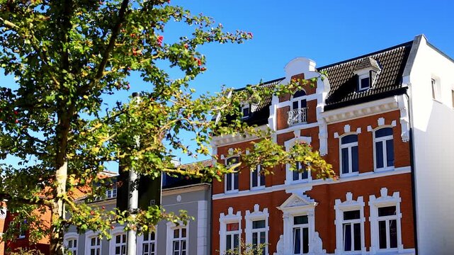 the historic german city of preetz 4k video