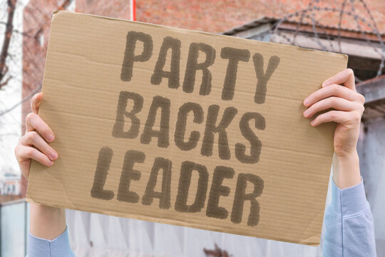 "Party backs leader" Political organization reaffirms loyalty to its jailed former chief. PARTY. LEADER. SUPPORT. PAKISTAN. POLITICS.