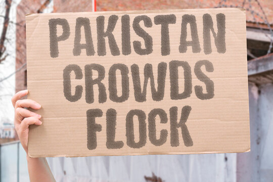 "Pakistan crowds flock" Large numbers of followers pour into the streets for a jailed leader. PAKISTAN. CROWDS. FOLLOWERS. LEADER. STREETS.