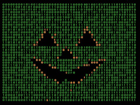 digital halloween pumpkin face