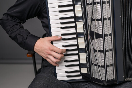 playing the accordion