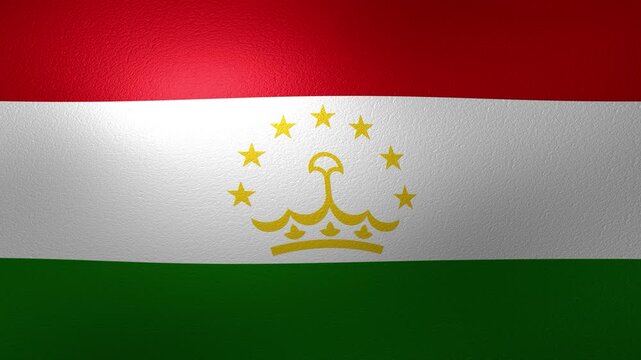 Waving national flag of Tajikistan animation