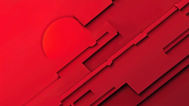 Abstract Red Shapes: A dynamic abstract composition of red geometric shapes, creating a sense of depth and modern design.