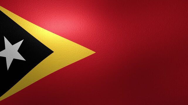 East Timor flag waving in the wind