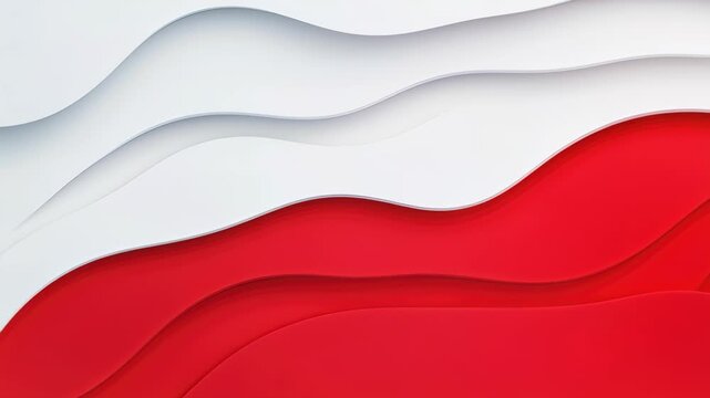 Red and White Abstract Waves: An abstract design featuring flowing waves of red and white, creating a dynamic and modern visual.