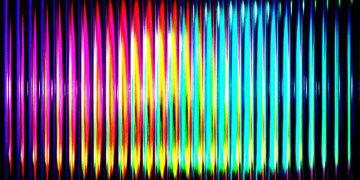 Abstract background with vibrant vertical light streaks in a rainbow spectrum