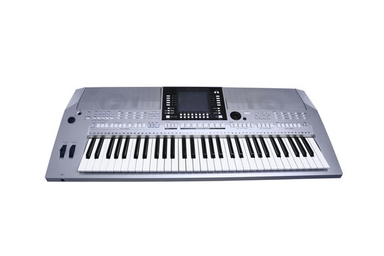Electronic Keyboard Musical Instrument on Transparent Background Png 