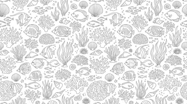 Oceanic Coral Reef Pattern