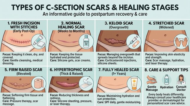 C-Section Scars Healing Stages and Postpartum Recovery Guide