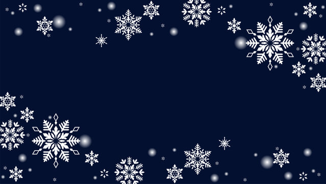 シンプルで美しい雪のクリスマス背景