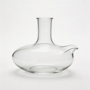 Clear Glass Decanter With Spout For Serving Beverages