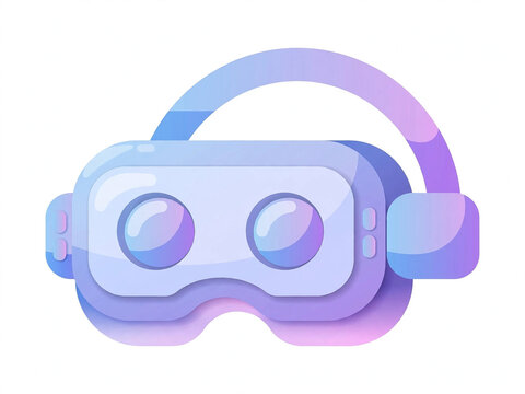 virtual reality headset vector icon isolated on white background