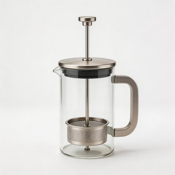 Stainless Steel and Glass French Press Coffee Maker