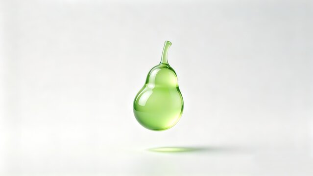 3D Gallbladder Pear-Shaped Sac on Light Background