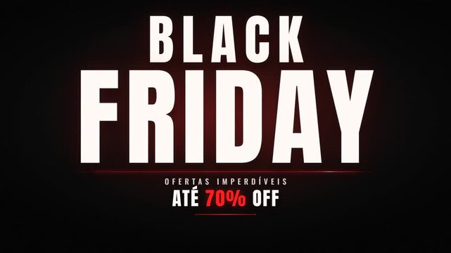 Black Friday sale banner with OFERTAS IMPERDIVEIS ATE 70% OFF text.