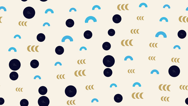 Constellation and crescent shape pattern