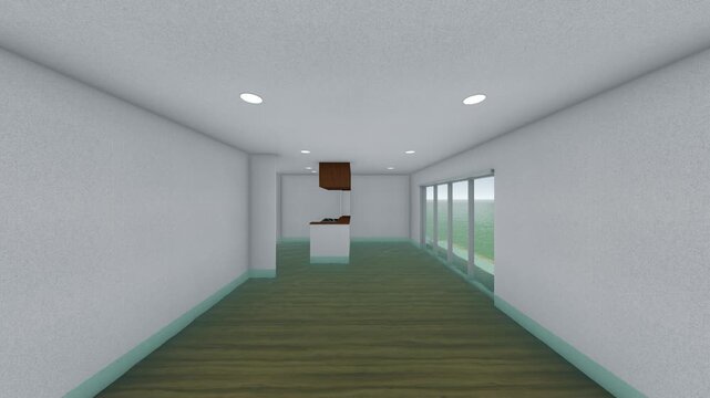 津波や洪水で浸水した住宅の室内｜水害を表現した3DCGアニメーション