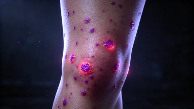 Kaposi Sarcoma Purplish Skin Lesions