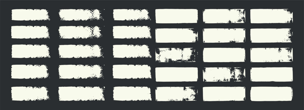 Set of grunge banners distressed textures, stamps and frames