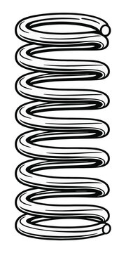 Metal coil spring icon