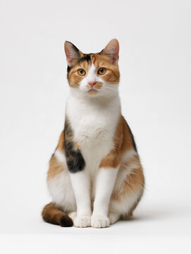 猫, ペット, かわいい猫, 白猫, 茶トラ猫, 子猫, 猫のポートレート, 動物, ねこ, ネコ, ペット広告, ペット用品, キャットフード, 猫用フード, おやつ, ペットショップ, 動物病院, 獣医, ペット保険, 猫用品, キャットケア, 猫の健康, 猫の美容, 室内猫, 家庭猫, 飼い猫, コンパニオンアニマル, 座る猫, 立つ猫, 見上げる猫, 前足を上げる猫, カメラ目線, 正面,