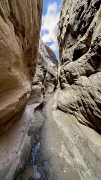 Tatacoa Gray Desert Labyrinth Eroded Rock Canyon in Huila, Colombia. Time Lapse. Vertical Video.