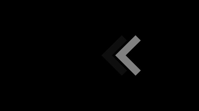 Minimalist animated chevron arrow set featuring smooth sliding motion for user interface website navigation and modern digital application interaction feedback loops