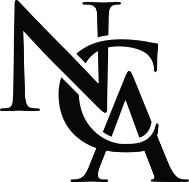 NCA Elegant Interlocking Letter Monogram