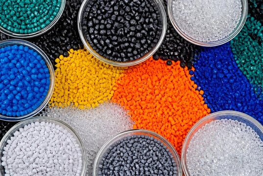 Colorful plastic polymer granules and masterbatch resin pellets raw material for manufacturing industry