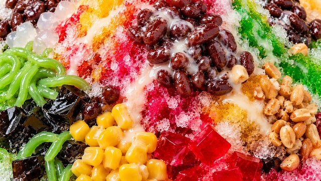 Ais Kacang Background. Malaysian Dessert.