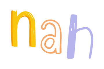Png nah doodle word colorful typography © Rawpixel.com