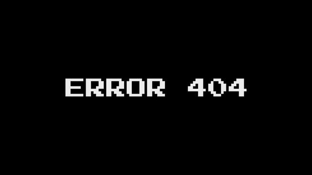 ERROR 404 Typewriter Typing Text Animation with Blinking Cursor Loop