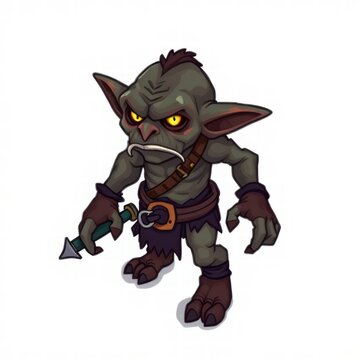 Angry goblin warrior fantasy character design