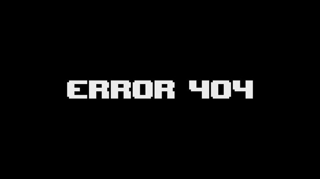 ERROR 404 Typewriter Typing Text Animation with Blinking Cursor Loop