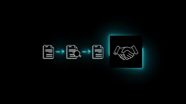 neon Procurement process management, Digital and paper document approval, contract verification, supplier negotiation, and business purchasing operations and paper in office environment.