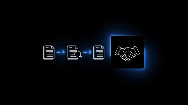 neon Procurement process management, Digital and paper document approval, contract verification, supplier negotiation, and business purchasing operations and paper in office environment.