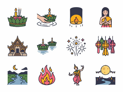 crown icons set