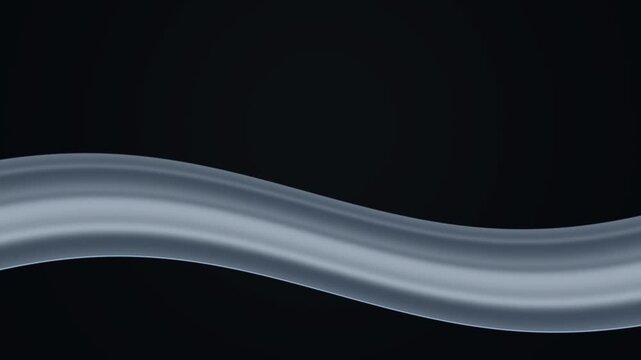 Sleek metallic silver wave flowing across a deep black background creates a futuristic luxury animation for technology, automotive, corporate and premium advertising.