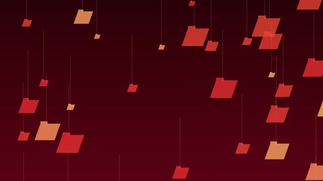 Hanging folders loop motion background video showcasing digital data organization and file management concepts in modern corporate design
