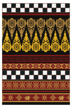 Balinese Indonesian Batik Folk Heritage Tribal Aesthetics Traditional Pattern Ethnic Ornament Art Wallpaper Background PNG