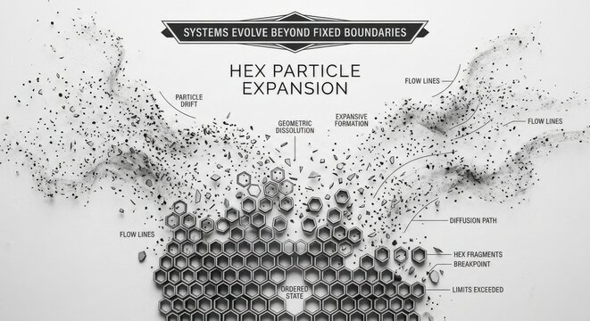 Hex Particle Expansion: Systems Evolving Beyond Fixed Boundaries