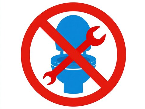 No maintenance or repair symbol with crossed wrench