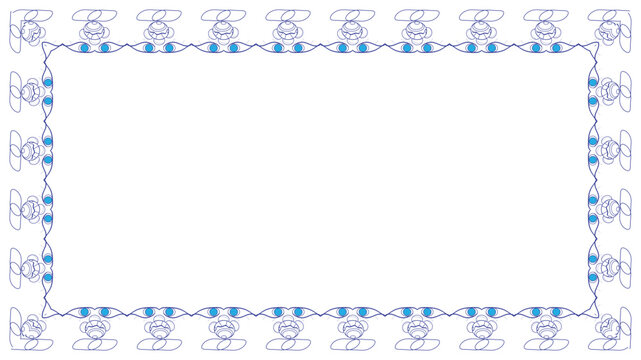 Whimsical Cartoon Animal Certificate Border Frame Template with Repeating Monkey Face Motifs and Blank Copy Space for Kids School Diploma Design