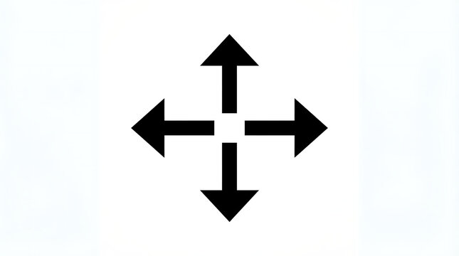 Simple diagonal arrows crossing in center