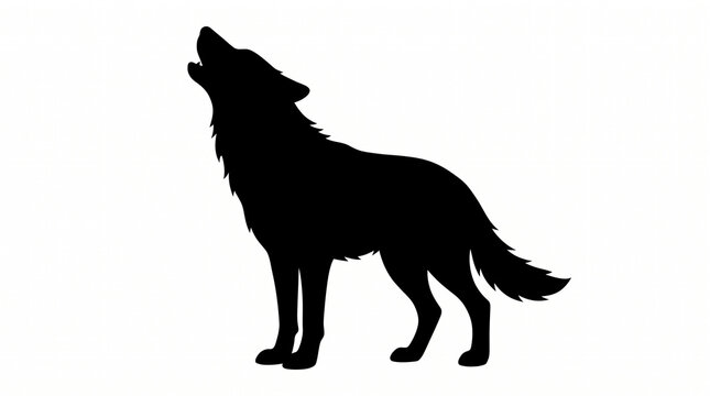 black and white wolf
