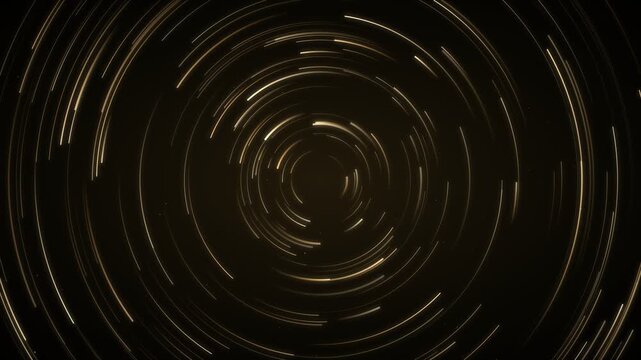 Star Trails Over Dark Sky Showing Earths Rotation Around Polaris Star